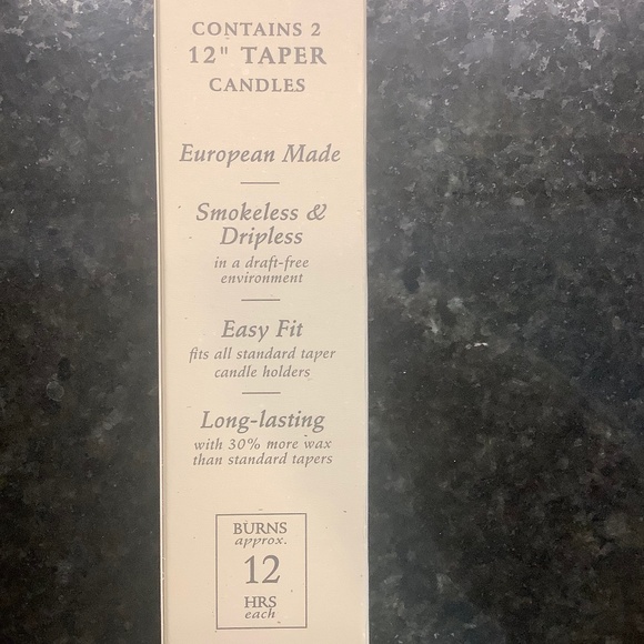 12" Tapers Candles Stone - Picture 4 of 5